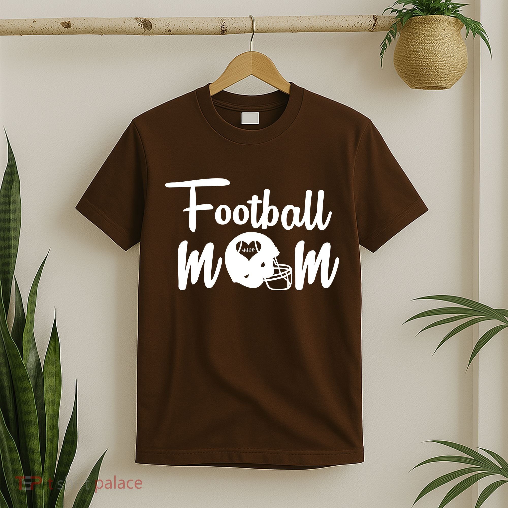 Football Mom Heart Cute Helmet T-Shirt