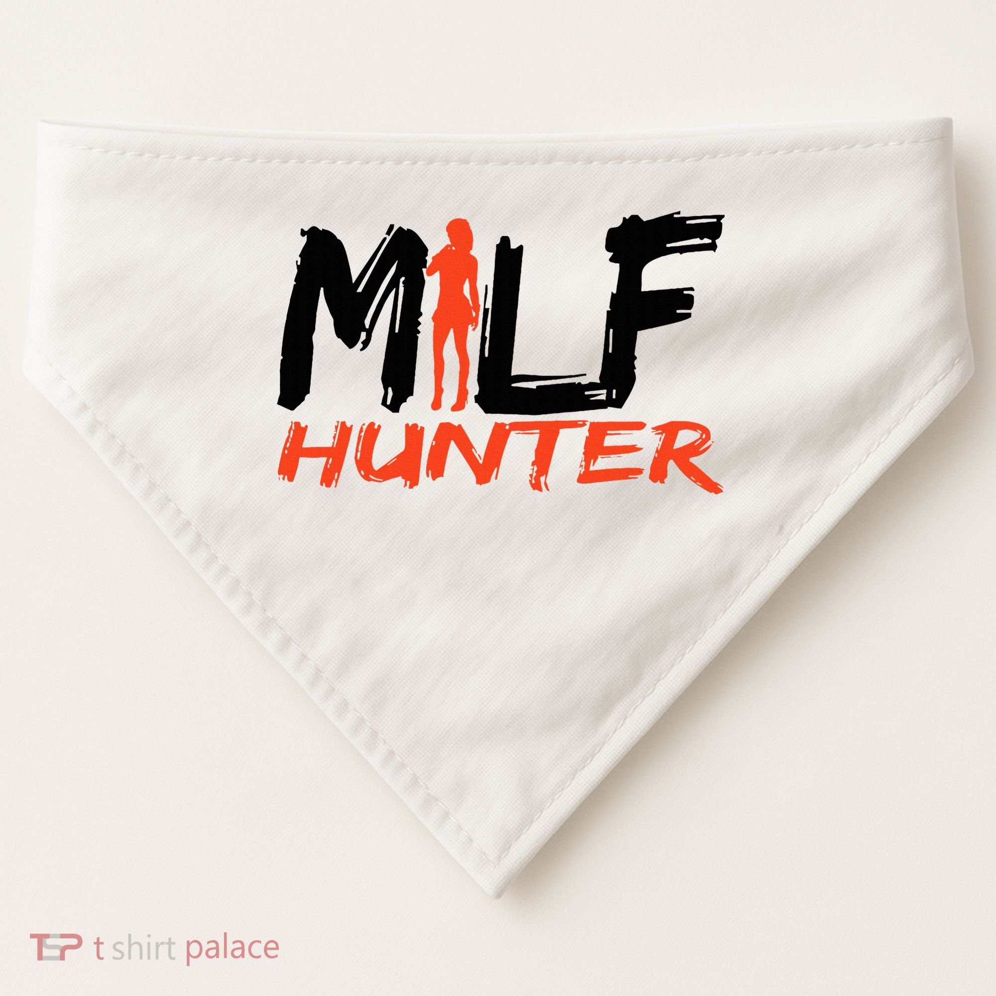 Funny Milf Hunter USA-Made Doggie Bandana