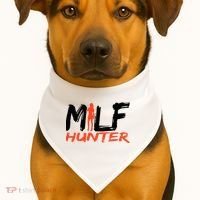 Funny Milf Hunter USA-Made Doggie Bandana thumb 1