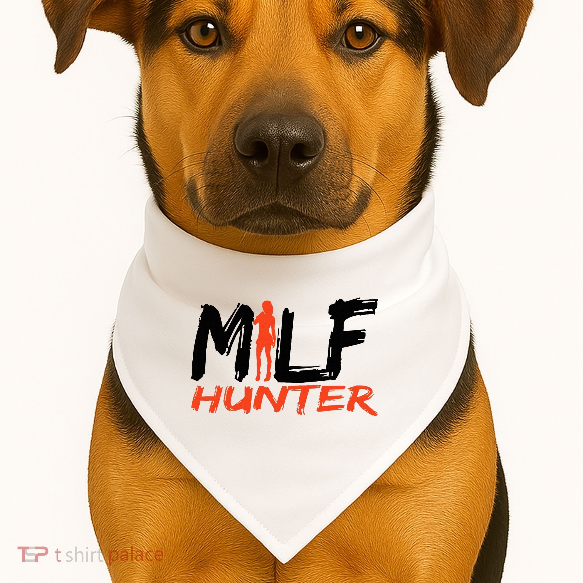 Funny Milf Hunter USA-Made Doggie Bandana