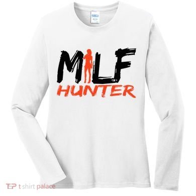 Funny Milf Hunter Women's Long Sleeve Shirt