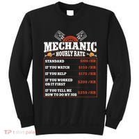 Funny Mechanic Hourly Rate Labor Rates Car Mechanic Sweatshirt thumb 0