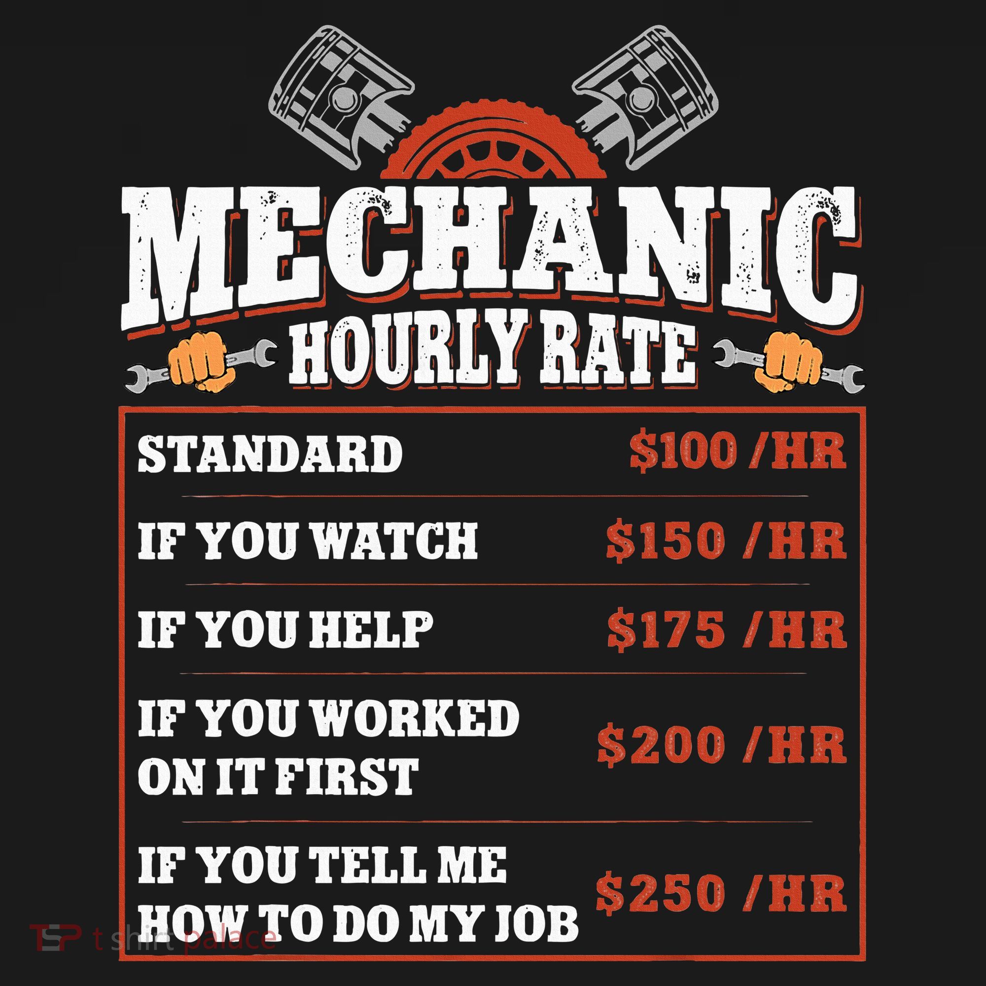 Funny Mechanic Hourly Rate Labor Rates Car Mechanic Sweatshirt