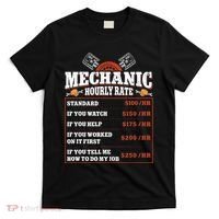 Funny Mechanic Hourly Rate Labor Rates Car Mechanic T-Shirt thumb 0