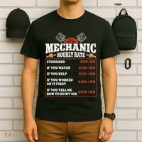 Funny Mechanic Hourly Rate Labor Rates Car Mechanic T-Shirt thumb 6
