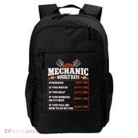 Funny Mechanic Hourly Rate Labor Rates Car Mechanic Backpack thumb 0