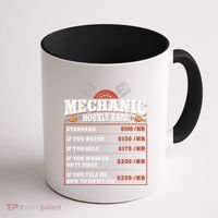 Funny Mechanic Hourly Rate Labor Rates Car Mechanic Coffee Mug thumb 1