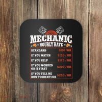 Funny Mechanic Hourly Rate Labor Rates Car Mechanic Coaster thumb 0