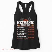 Funny Mechanic Hourly Rate Labor Rates Car Mechanic Women's Tank Top thumb 0
