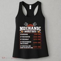 Funny Mechanic Hourly Rate Labor Rates Car Mechanic Women's Tank Top thumb 3