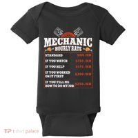 Funny Mechanic Hourly Rate Labor Rates Car Mechanic Baby Bodysuit thumb 0