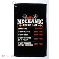 Funny Mechanic Hourly Rate Labor Rates Car Mechanic Golf Towel thumb 0