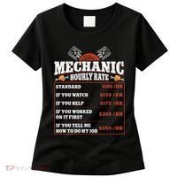 Funny Mechanic Hourly Rate Labor Rates Car Mechanic Women's T-Shirt thumb 0