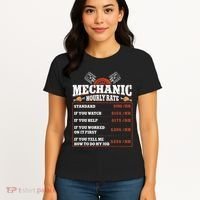 Funny Mechanic Hourly Rate Labor Rates Car Mechanic Women's T-Shirt thumb 4