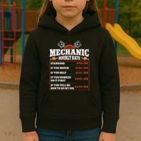 Funny Mechanic Hourly Rate Labor Rates Car Mechanic Kids Hoodie thumb 3