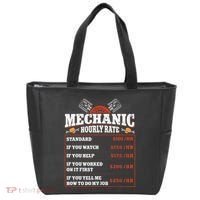 Funny Mechanic Hourly Rate Labor Rates Car Mechanic Tote Bag thumb 0