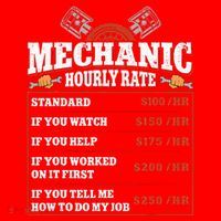 Funny Mechanic Hourly Rate Labor Rates Car Mechanic Santa Hat thumb 1