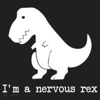 Funny Mental Health Awareness Trex Dinosaur With Anxiety Beanie thumb 2