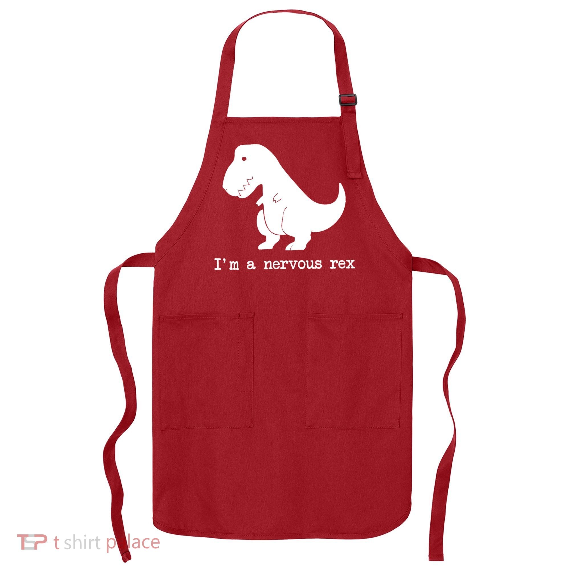 Funny Mental Health Awareness Trex Dinosaur With Anxiety Apron