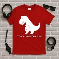 Funny Mental Health Awareness Trex Dinosaur With Anxiety T-Shirt thumb 5