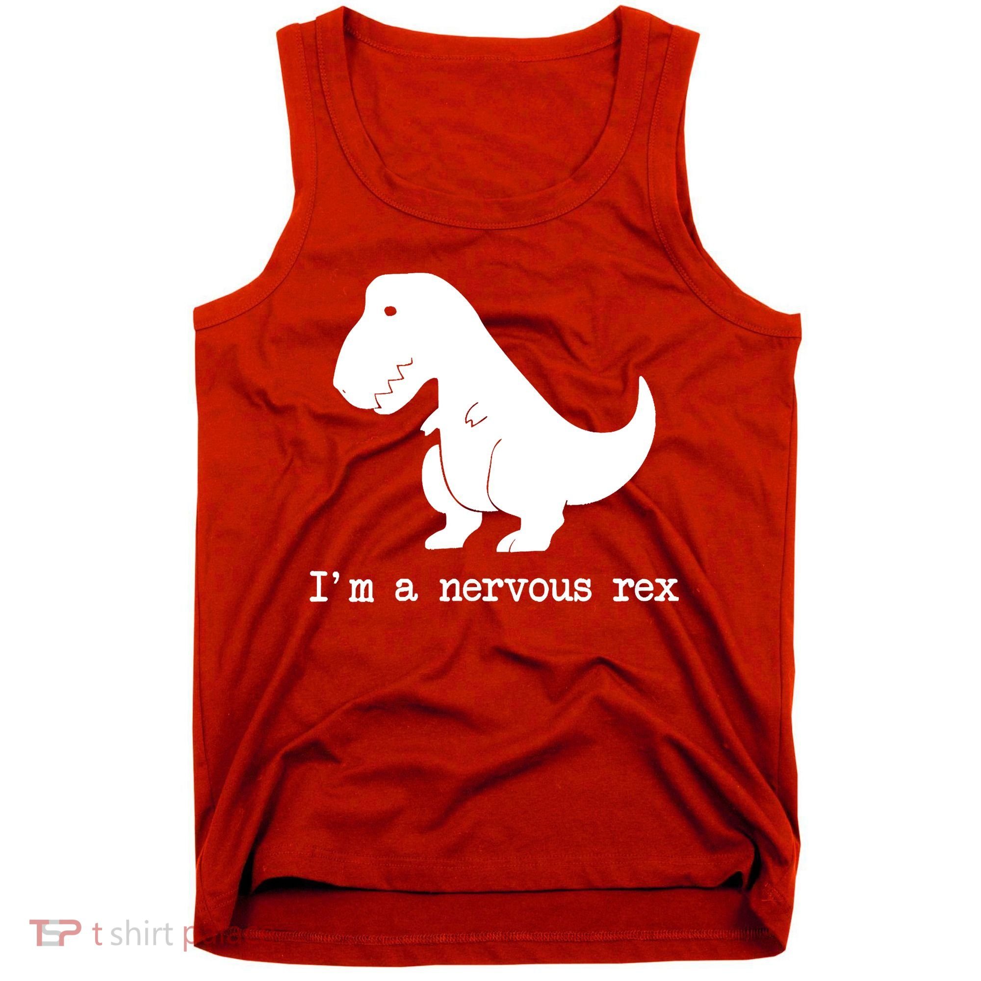 Funny Mental Health Awareness Trex Dinosaur With Anxiety Tank Top