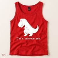Funny Mental Health Awareness Trex Dinosaur With Anxiety Tank Top thumb 2