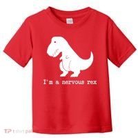 Funny Mental Health Awareness Trex Dinosaur With Anxiety Toddler T-Shirt thumb 0