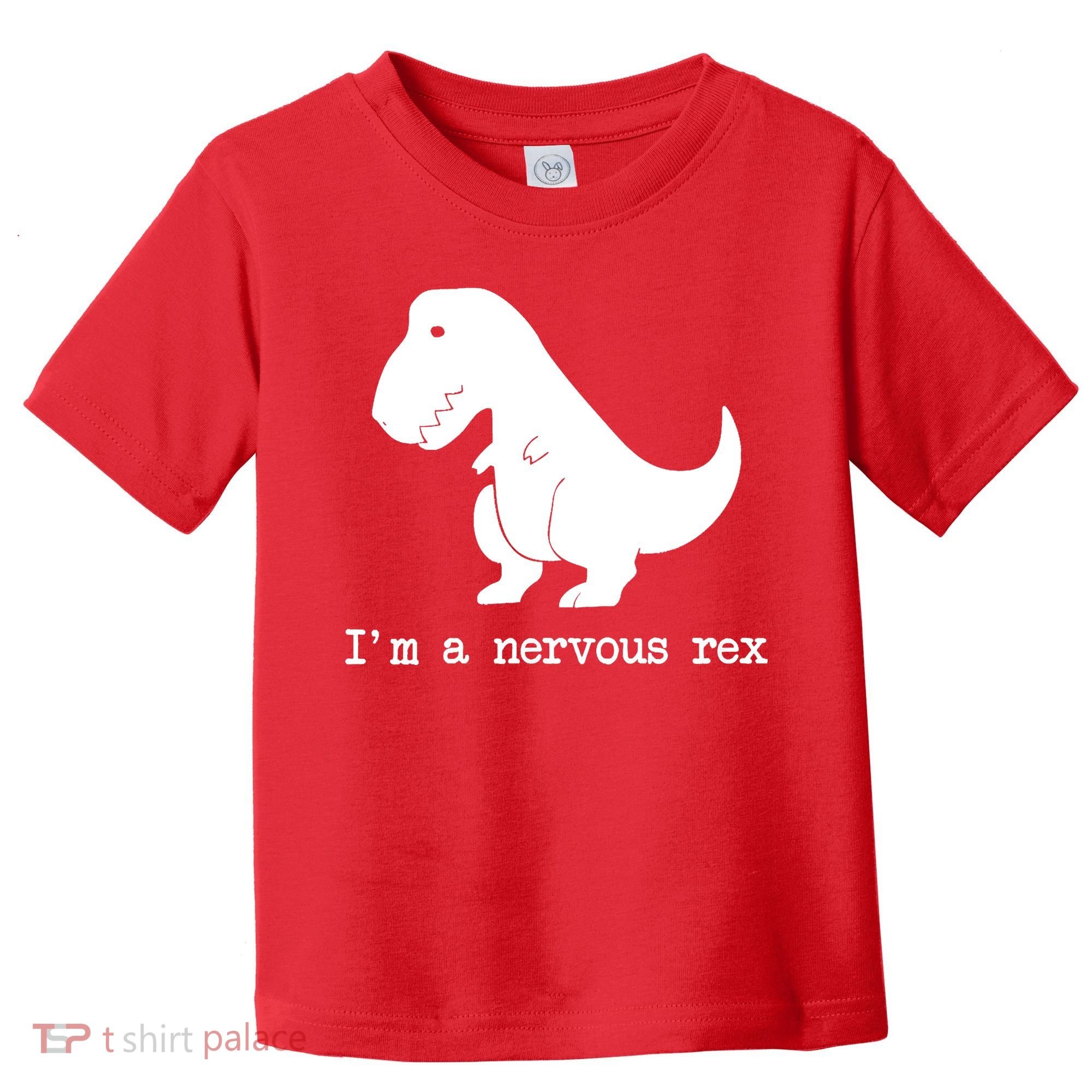 Funny Mental Health Awareness Trex Dinosaur With Anxiety Toddler T-Shirt