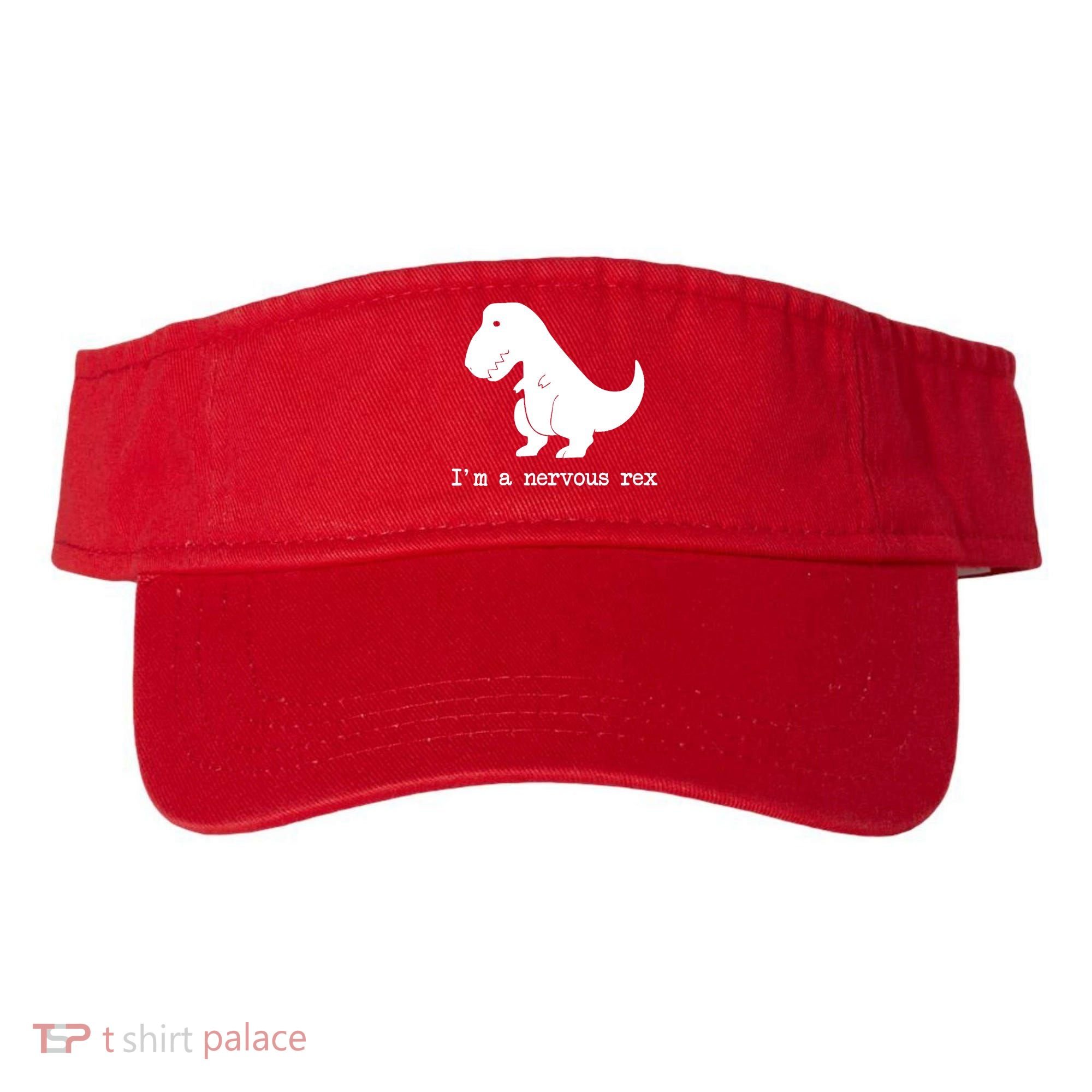 Funny Mental Health Awareness Trex Dinosaur With Anxiety Visor