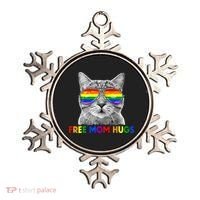 Free Mom Hugs Purride Proud Ally Cat Rainbow Flag LGBT Pride Ornament thumb 0