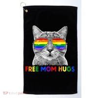 Free Mom Hugs Purride Proud Ally Cat Rainbow Flag LGBT Pride Golf Towel thumb 0