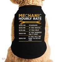 Funny Mechanic Hourly Rate Gifts Labor Rates Doggie Tank thumb 0