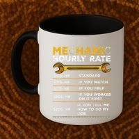 Funny Mechanic Hourly Rate Gifts Labor Rates Coffee Mug thumb 2
