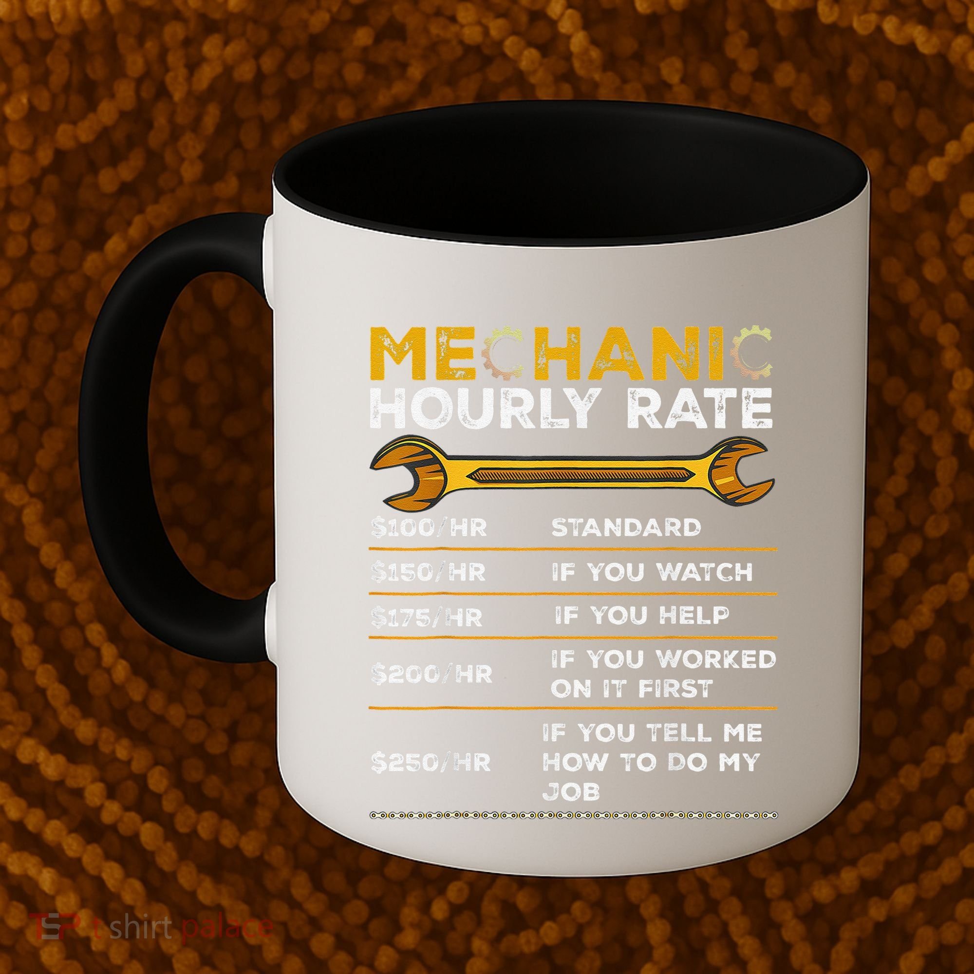 Funny Mechanic Hourly Rate Gifts Labor Rates Coffee Mug
