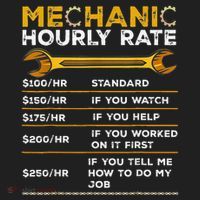 Funny Mechanic Hourly Rate Gifts Labor Rates Beanie thumb 2