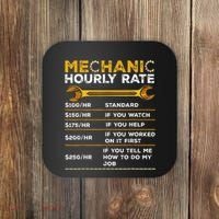Funny Mechanic Hourly Rate Gifts Labor Rates Coaster thumb 0