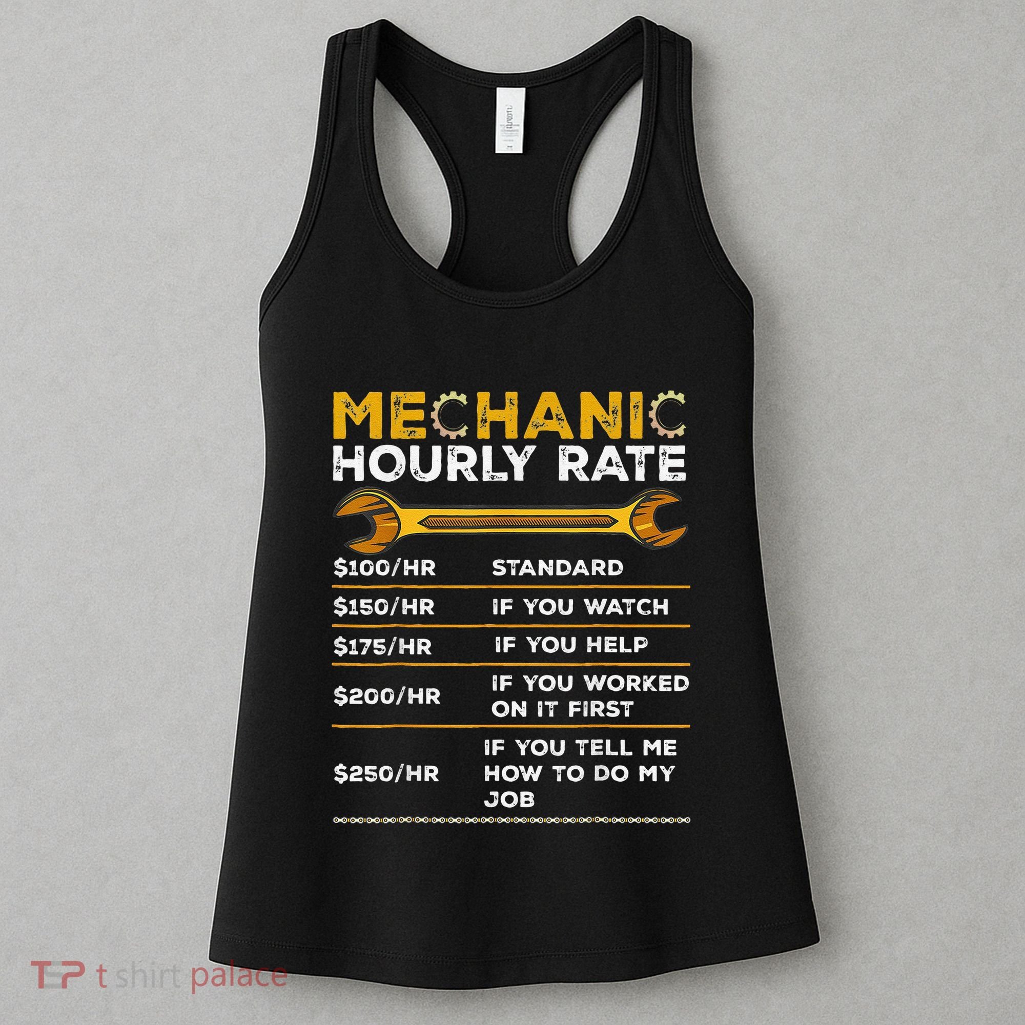 Funny Mechanic Hourly Rate Gifts Labor Rates Women's Tank Top