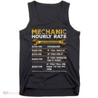 Funny Mechanic Hourly Rate Gifts Labor Rates Tank Top thumb 0