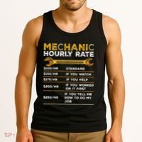 Funny Mechanic Hourly Rate Gifts Labor Rates Tank Top thumb 3