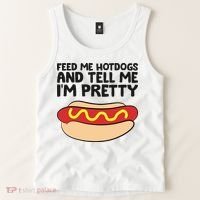 Feed Me Hotdogs And Tell Me I'm Pretty Hot Dog Tank Top thumb 2