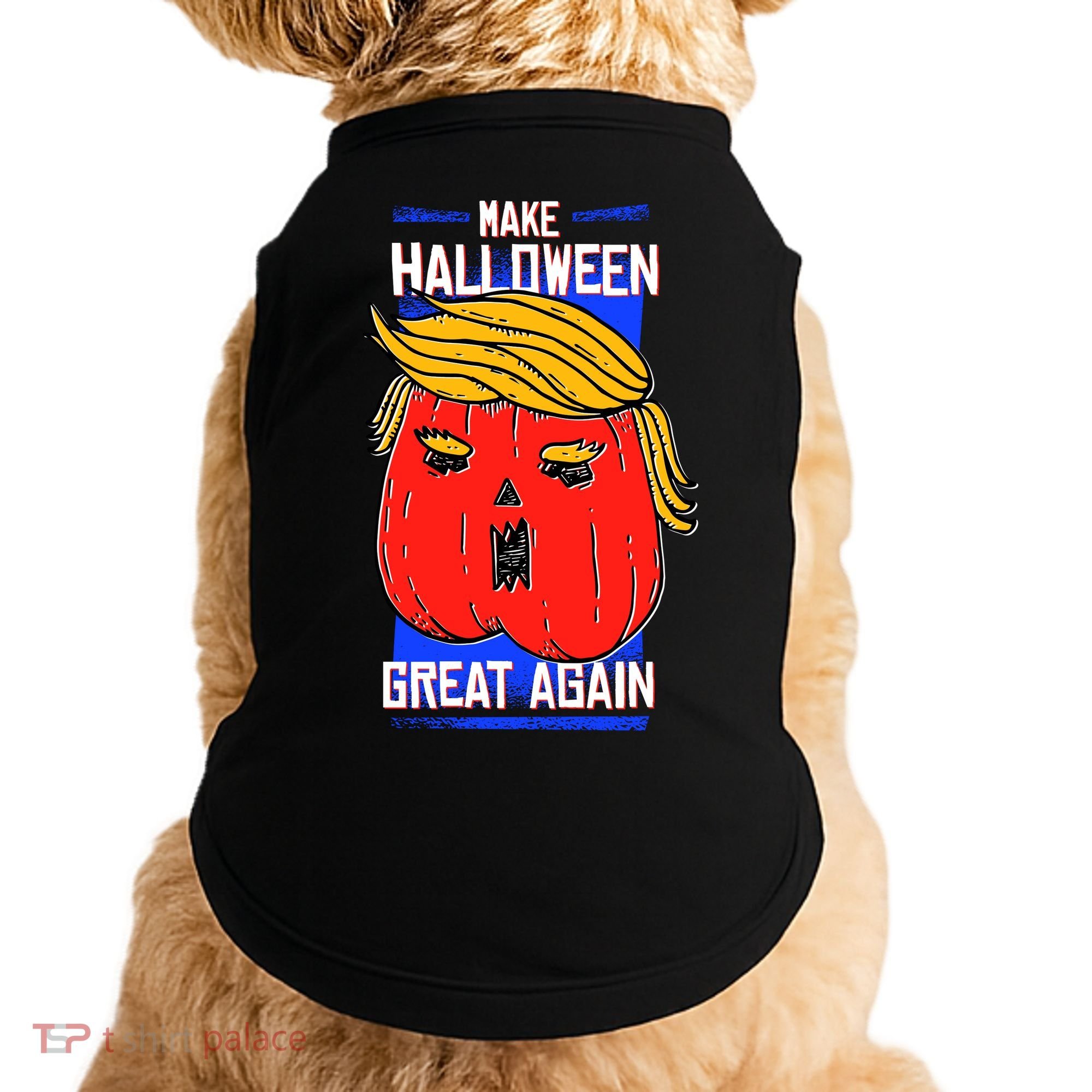 Funny Make Halloween Great Again Trump Pumpkin Doggie Tank
