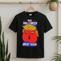 Funny Make Halloween Great Again Trump Pumpkin T-Shirt thumb 2