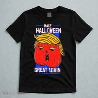 Funny Make Halloween Great Again Trump Pumpkin T-Shirt thumb 5