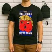 Funny Make Halloween Great Again Trump Pumpkin T-Shirt thumb 6