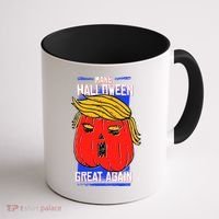 Funny Make Halloween Great Again Trump Pumpkin Coffee Mug thumb 1
