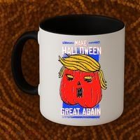 Funny Make Halloween Great Again Trump Pumpkin Coffee Mug thumb 2