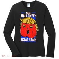 Funny Make Halloween Great Again Trump Pumpkin Women's Long Sleeve Shirt thumb 0