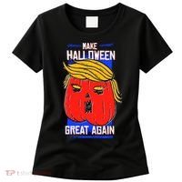 Funny Make Halloween Great Again Trump Pumpkin Women's T-Shirt thumb 0