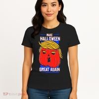 Funny Make Halloween Great Again Trump Pumpkin Women's T-Shirt thumb 4