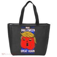 Funny Make Halloween Great Again Trump Pumpkin Tote Bag thumb 0